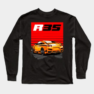 Nissan GTR 35 Orange Long Sleeve T-Shirt